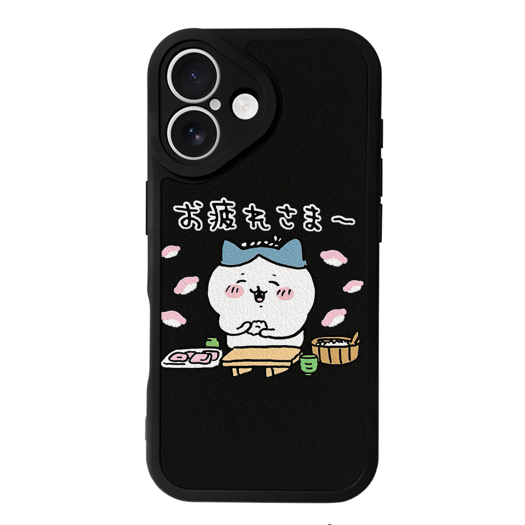 （画像用） ちいかわ ハチワレ Chii-kawa hachiware 【iPhone 16シリーズ対応】シリコンスマホケース（レザー調） 材質：シリコン